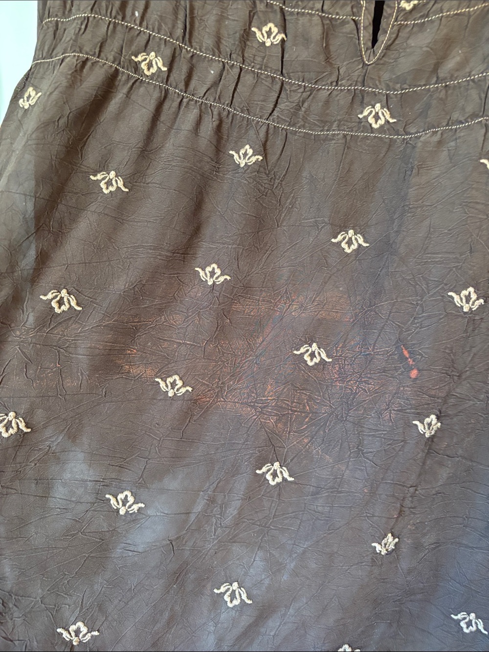 Johnny Was brown embroidered boho tunic blouse XL - Picture 3 of 7